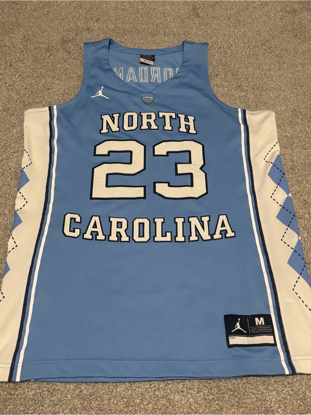 Nike UNC North Carolina Michael Jordan #23 Jersey Blue White Men's Size Medium